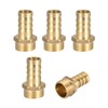 sourcing map Pack of 5 Brass Hose Nozzle, Brass Hose