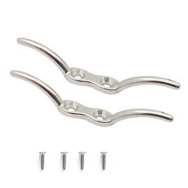 mollensiuer 2 Pieces Stainless Steel Window Cord Cleats with Screws Blind Cord Winders Rope Cleat Hook for Blinds Curtains Sun Screens Shades Ropes