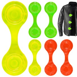 SIWOKJJO 1 set of 6 magnetic reflectors children, total 3 colours, reflectors clothing, reflectors, reflector children, reflector can be used for backpacks, prams etc