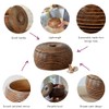 Paper High Hand Carved Mango Wood Bowl with Lid |