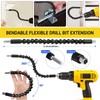 Flexible Drill Bit Extension Set, Including Right Angle Drill Attachmen,