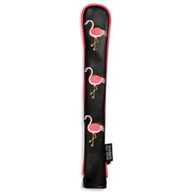 Flamingo PU Leather Waterproof Golf Alignment Stick Cover Club Protector Holds Sticks