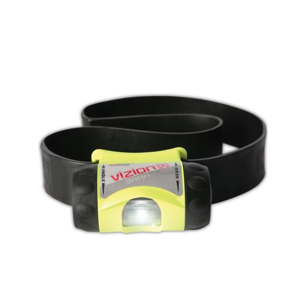 Underwater Kinetics - 17007 UK3AAA Vizion eLED Waterproof Headlamp, Rubber Strap/Yellow