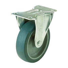 Uei Caster: E Series ER Type Fixed Caster, Elastomer Car, Wheel Diameter φ3.9 inches (100 mm), Manufacturer Model: ER-100EL