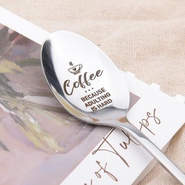 Coffee Lover Spoon Gifts for Friends Bestie Birthday Inspirational Gifts for Husband Wife Encouragement Christmas Gifts for Daughter Son Spoon Gift for Coffee Lover Colleagues Leaving Gifts