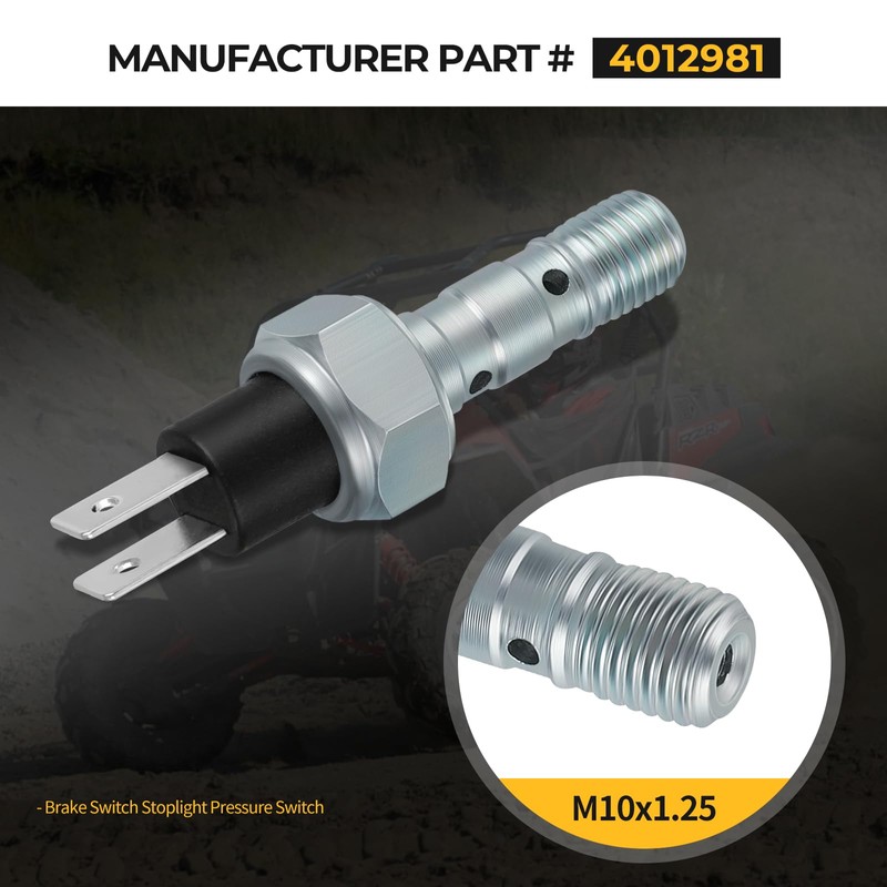 M MATI 4012981 Brake Switch Stoplight Pressure Switch for Polaris