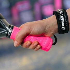 Padel Vibes® BOLD LuxeTac™ Overgrip | Ultra Tacky, Sweat-Absorbing, Luxurious Leather-Like Feel | Durable Overgrip Tape for Padel, Tennis, Squash, Badminton, and Pickleball Rackets (Hot Pink | 1-Pack)