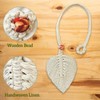 2-Pack Bohemian Cotton Leaf Curtain Tiebacks with Beaded Decoration –