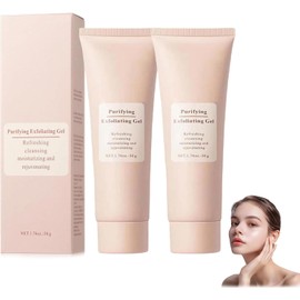 Gel Exfoliante Facial Purificante, Purifying Exfoliating Gel, Limpiador de Suciedad y Aceites, Crema Exfoliante para Todo Tipo de Piel (2pcs)