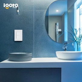 Placa Armada Cristal con 2 Apagadores Sencillos de 1.5 Módulos Color Blancocris1010igoto