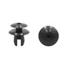 sourcing map 50Pcs 10mm Black Plastic Rivets Clips Bumper Fender