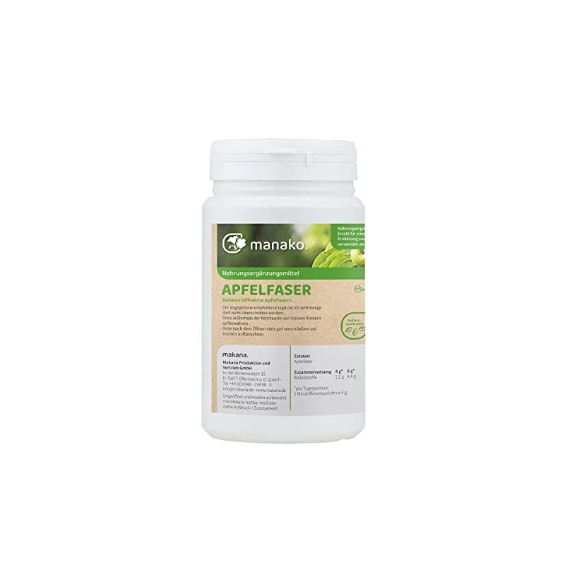manako Apple Fibre Fiber Prebiotic Tin 500 g (0.5 kg)