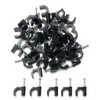 500 x 9mm Black K Type Round Cable Clips