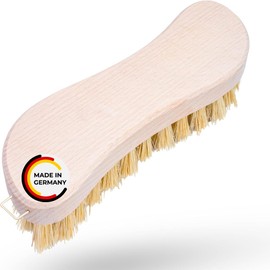 Peggy Perfect Scrubbing Brush, Cleaning Brush, Hand Scrubber Made of Certified Beech Wood, Ergonomic S-shaped Handle and Hard, Dense Natural Bristle Trim - Indoor and Outdoor Use, Made in Germany