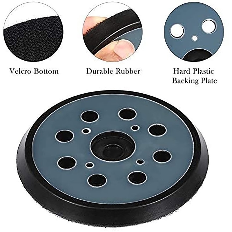 iFCOW 5" 8 Holes Sanding Pad Replacement for Ryobi Ridgid
