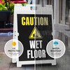 Caution Wet Floor Folding Floor Sign, 18x24 Inches, Portable A