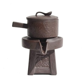 Chinese Yixing Gongfu Tea Set Service Automatic Stone-Mill Pot Cups Gift for Tea Ceremony Party Home Office Decor