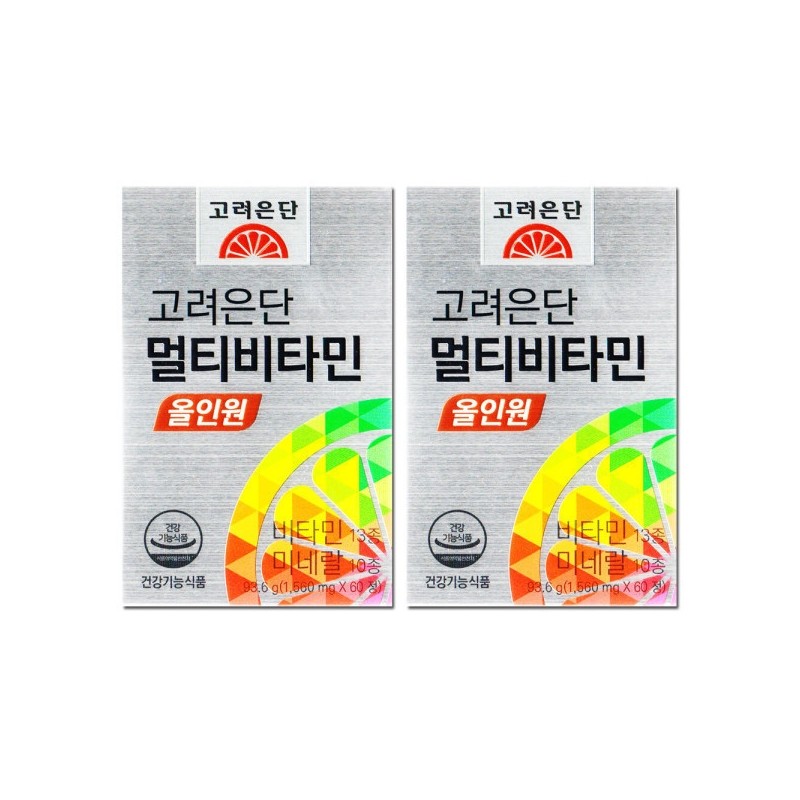 Korea Eundan Multivitamin All-in-One Yoo Jae-seok Vitamin 1560mg x 60