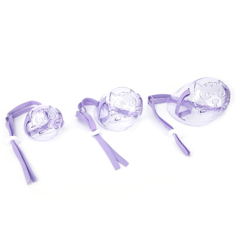 3pcs Cat Dog Muzzle AntiBite Cat Mouth Cover Breathable Transparent