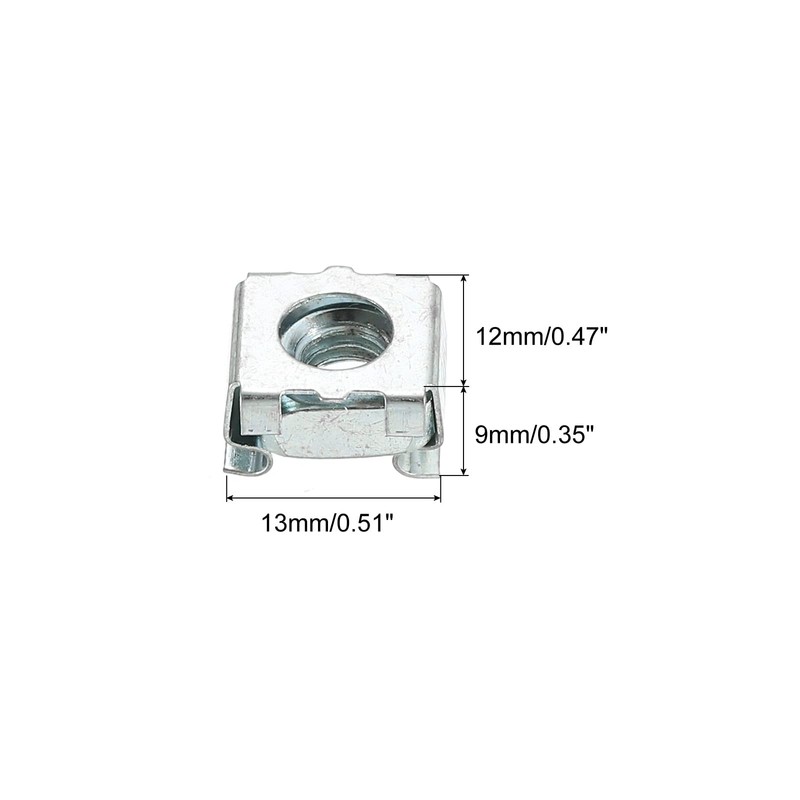 PATIKIL M6 Cage Nuts Carbon Steel for Server Rack Cabinets