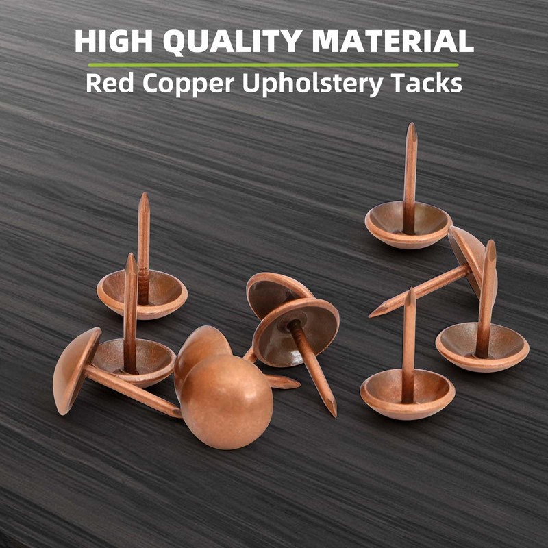 7/16 inch Diameter Upholstery Tacks, Nailhead Decorative Trim for Furniture,