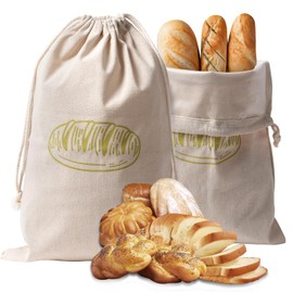Linen Bread Bags For Homemade Bread Sourdough,Large 17x11 Inch Reusable Sourdough Linen Bags For Storage* 2 Pack