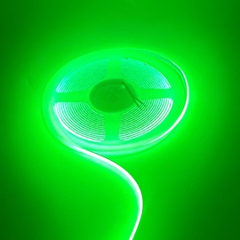Green COB LED Strip,5mm Width 12V 400LEDs/m RA>90 High CRI LED Tape Light,Green Color,16.4FT 2000LEDs IP30 COB LED Light for Shelf,Cabinet,Boat, Patio, Club, Bar