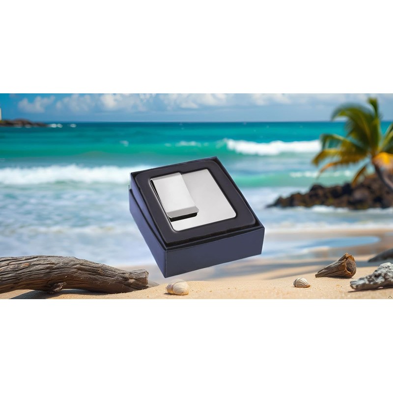 SILBERKANNE Elegant Double Money Clip 5 x 5.5 x 1