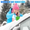 TATAPO 4 Pack Magical Ice Scrapers for Car Windshield, Round