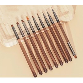 Nail Art Brushes Set, 9pcs Nail Design Painting Brushes, Professional Nail Art Design Brushes, Nail Fine Liner Brushes