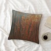 Dark Grey Rust Throw Pillow Covers 18"X18" Cozy Velvet Square