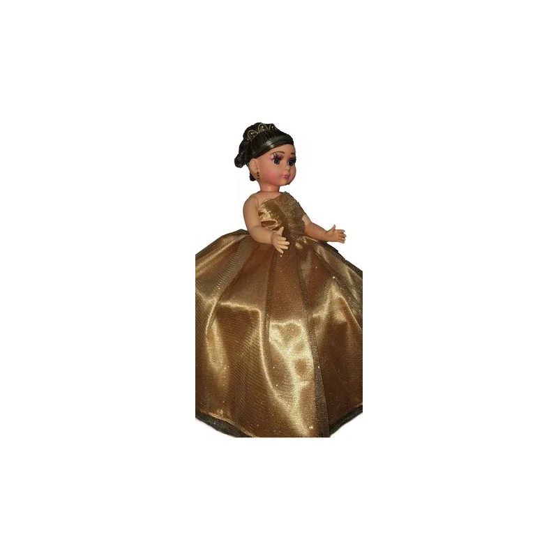 Muñeca Quinceañera Xv 15 Niña Dorado