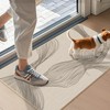 Koesus Modern Abstract Door Mat, Abstract Neutral Minimalist Line Door