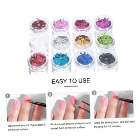FOMIYES Quality Fingernail Sequins Large Quantity Heart Shaped Rhinestones for Nail Sticker Crafting