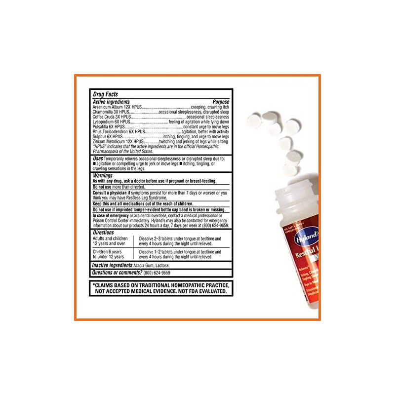 Hyland's Restful Legs PM Quick Dissolving Tablets - 50 Tablets,