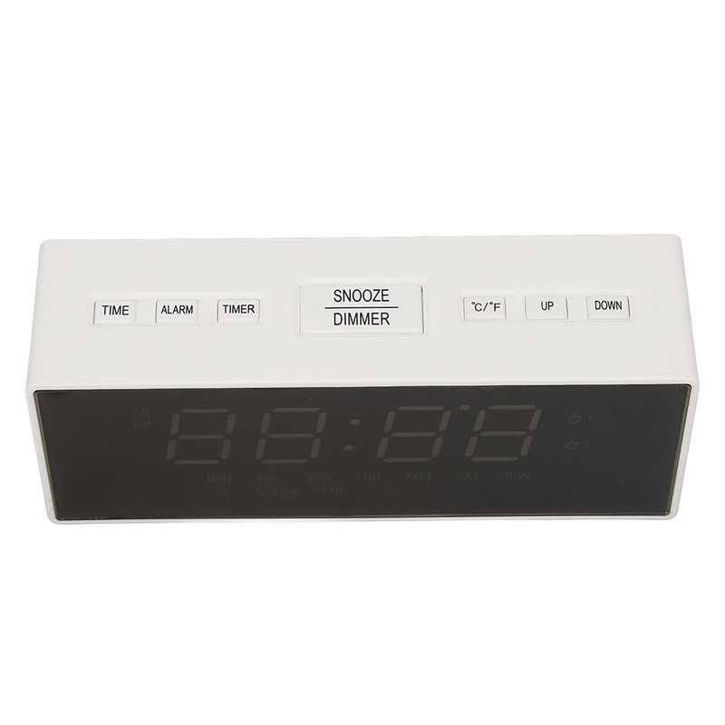 Digital Mirror Alarm Clock Multifunctional LED Mirror Electronic Clocks for