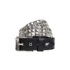 Lowlife Triple S Studded Leather Belt in Black and Silver