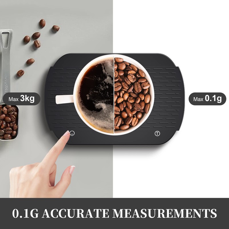 3T6B Coffee Scale with Timer, Espresso Scale with Flow Rate
