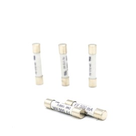 5Pcs FF500MA 1000V Very Fast Acting 0.5A Multimeter Fuse Brass, Nickel-Plated Fuse 6.3 x 32mm