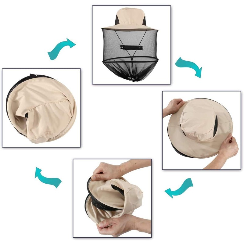 Beekeeper Hat with Veil Mosquito Net Cowboy Hat Mosquito Head