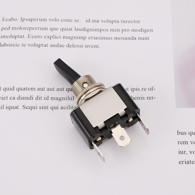 VGOL 2Pcs 12V 30A 3 Pin On Off Toggle Flick