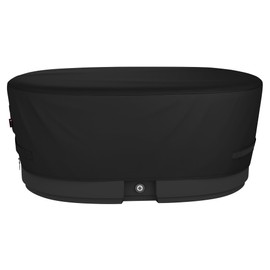 iBirdie Outdoor Waterproof 300 Gallon Stock Tank Cover for Ice Bath Cold Plunge Pool - 600D Heavy Duty Weatherproof Oval Tub Covers Compatible for Rubbermaid Water Trough