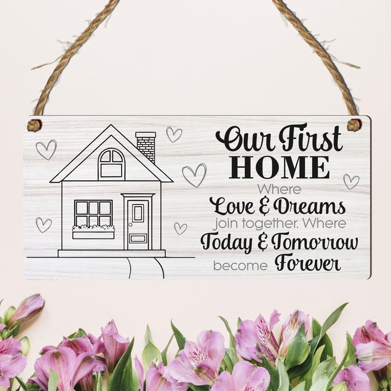 New Home Plaque - Celebrate Your First Home with Love