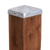 SQUARE METAL PYRAMID GALVANIZED FENCE/GATE POST CAP TOP 100mm x