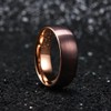 King Will DUO 8mm Dome Mens Brown Tungsten Carbide Wedding