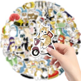 Cat Stickers for Laptop (Pack of 100), Gift for Children, Teenagers, Adults, Boys, Cute Cats Stickers, Waterproof Vinyl Stickers for Scrapbooking, Skateboard, Car, Luggage