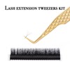 Eyelash Tweezers for Lash Extensions (Set of 7), Professional Lash