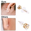 100pcs Earring Backs, 0.43x0.31 Inch Plastic Back Earring Studs Clear