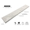 Tenedos Carrara Marble Doorway Floor Transition Tile Threshold (Marble Saddle)