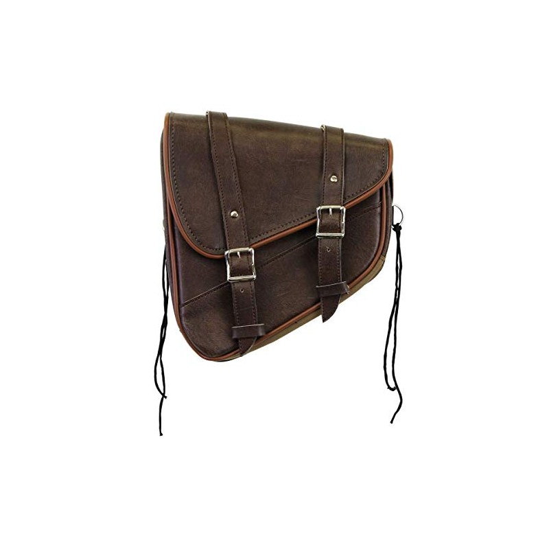 Vance Leather Swing Arm Bag Left Side Distressed Brown